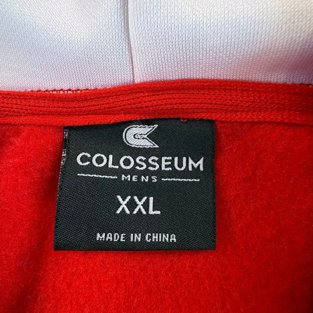Colosseum Wisconsin Badgers Full Zip Hoodie Mens XXL Red Jacket